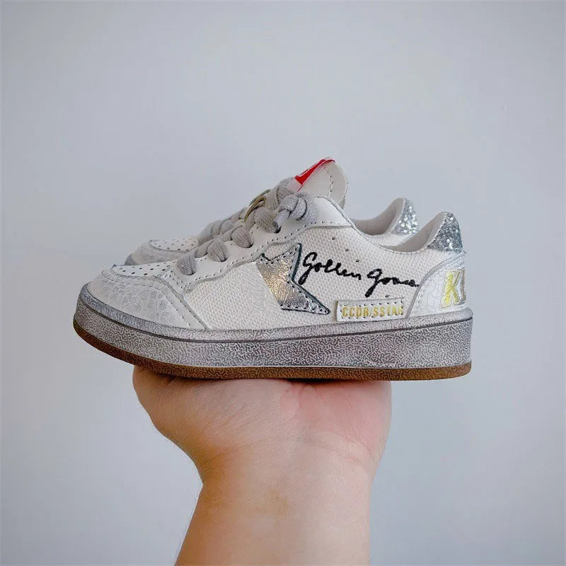 Boys Spring Autumn Soft Soled Comfortable Sports Children Casual Shoes Korean Version Fashion Retro Girls Star Board Shoes