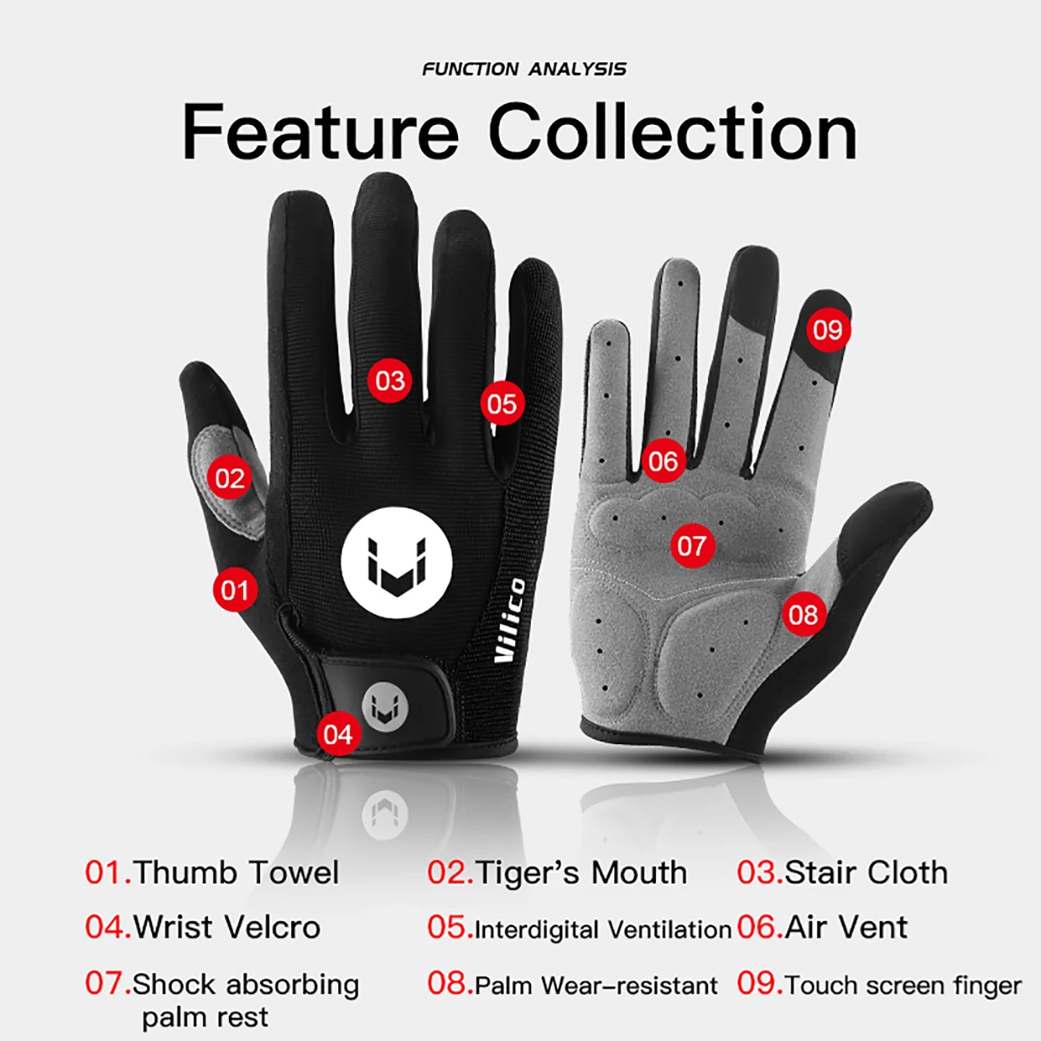 Cycling Anti-slip Half Finger Gloves MTB Bike Bicycle Gloves Pad Men Women Breathable Anti-shock Sports Gloves