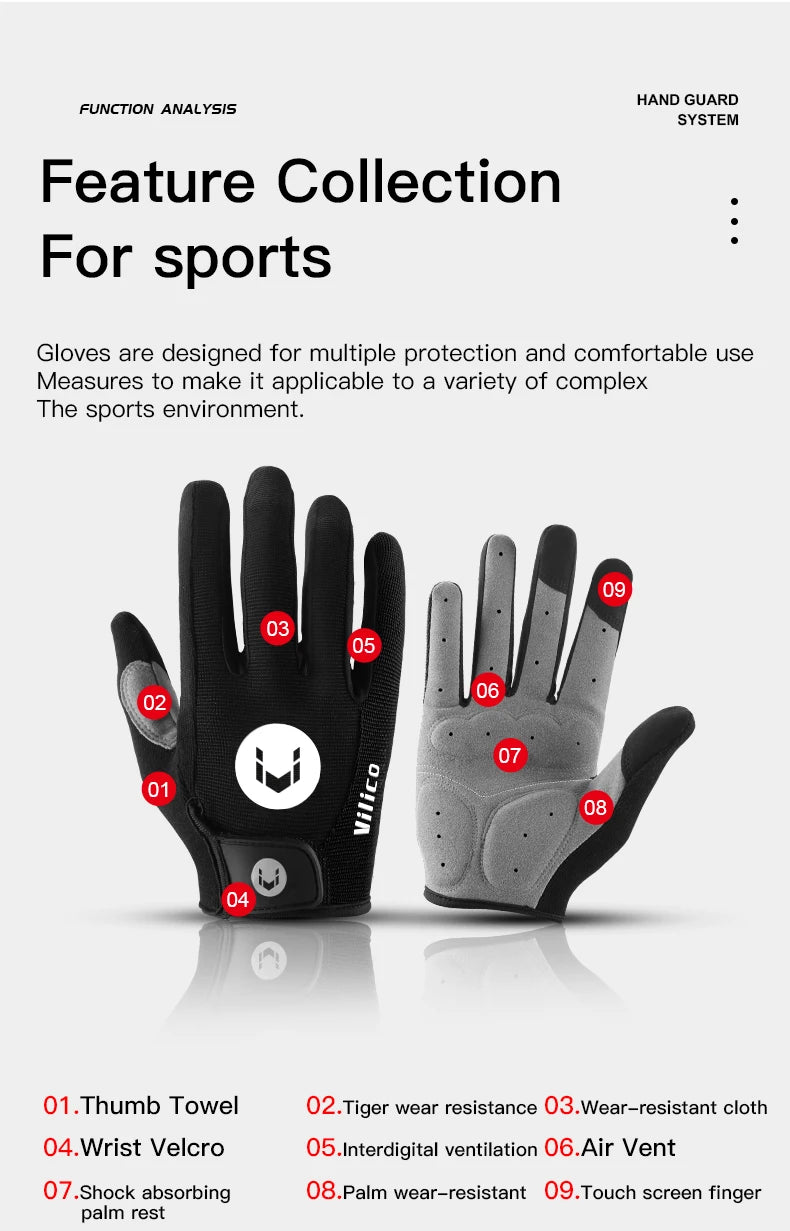 Cycling Anti-slip Half Finger Gloves MTB Bike Bicycle Gloves Pad Men Women Breathable Anti-shock Sports Gloves