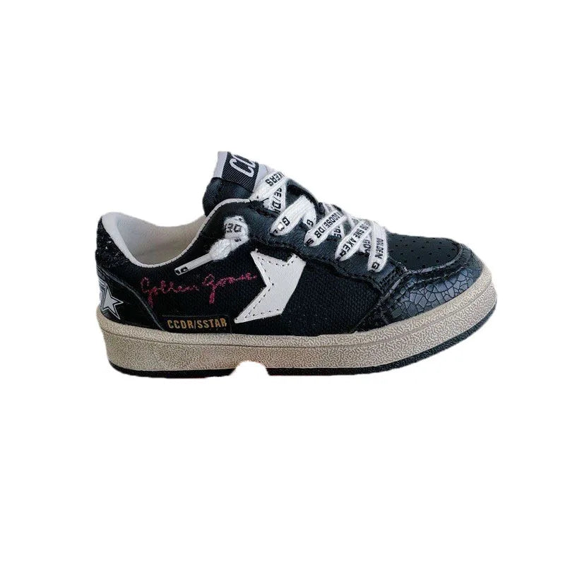Boys Spring Autumn Soft Soled Comfortable Sports Children Casual Shoes Korean Version Fashion Retro Girls Star Board Shoes