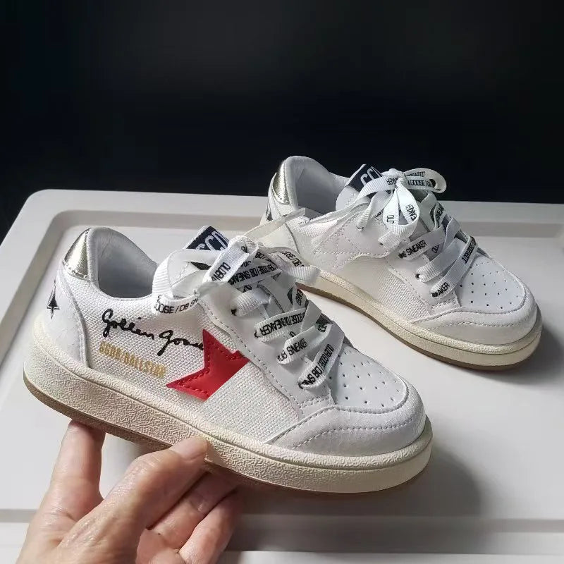 Boys Spring Autumn Soft Soled Comfortable Sports Children Casual Shoes Korean Version Fashion Retro Girls Star Board Shoes