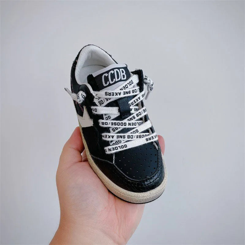 Boys Spring Autumn Soft Soled Comfortable Sports Children Casual Shoes Korean Version Fashion Retro Girls Star Board Shoes