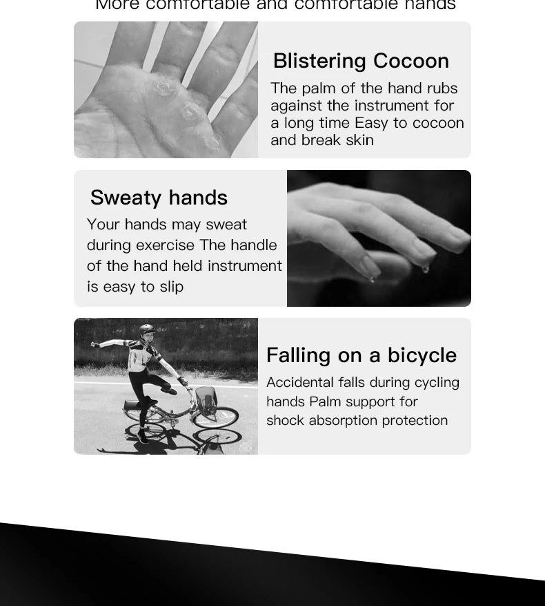 Cycling Anti-slip Half Finger Gloves MTB Bike Bicycle Gloves Pad Men Women Breathable Anti-shock Sports Gloves