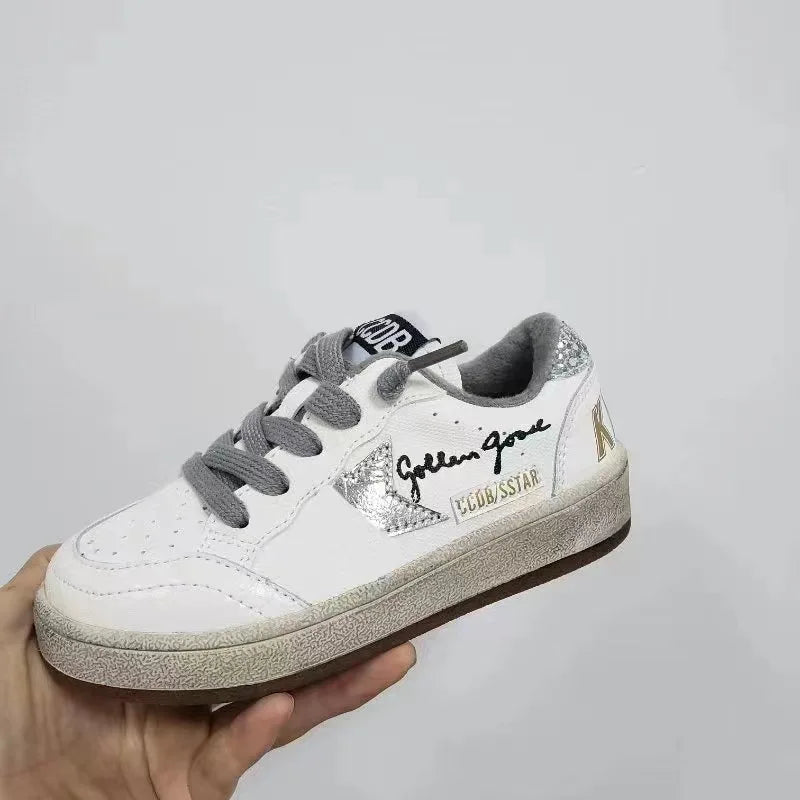 Boys Spring Autumn Soft Soled Comfortable Sports Children Casual Shoes Korean Version Fashion Retro Girls Star Board Shoes